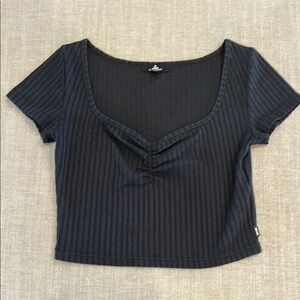 Rip curl S Cropped Black Ribbed Women's Top